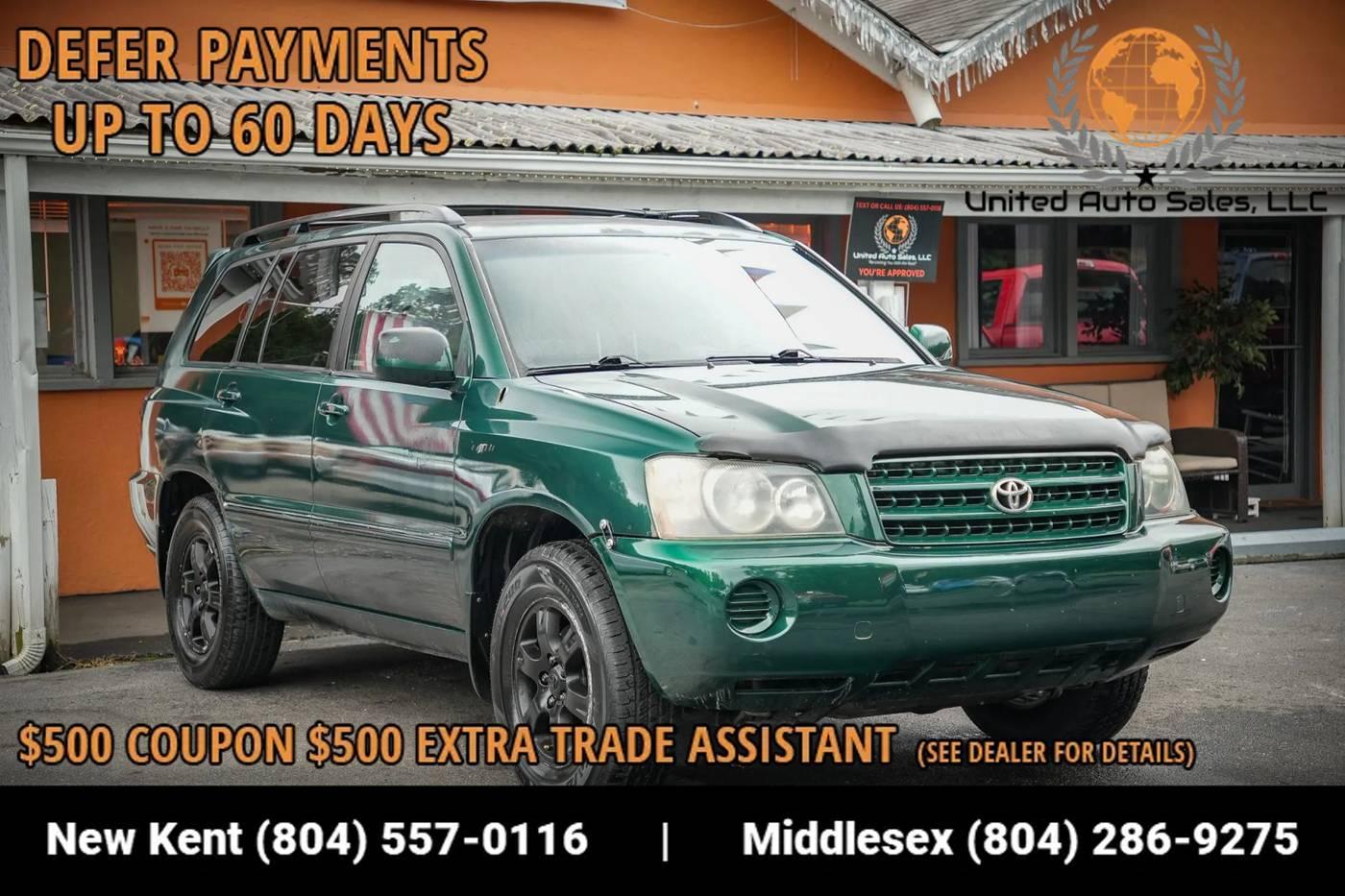 2002 Toyota Highlander Base V6 in Providence Forge VA For Sale - Image 1