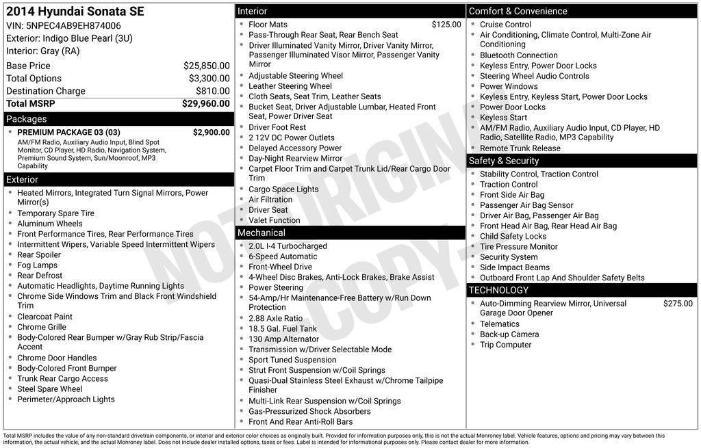 2014 Hyundai Sonata SE 2.0T in Denver CO For Sale - Image 1