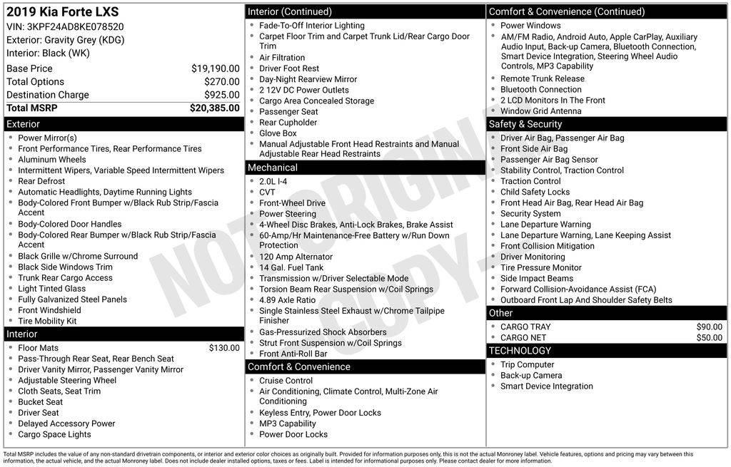 2019 Kia Forte LXS in Bridgeport WV For Sale - Image 1