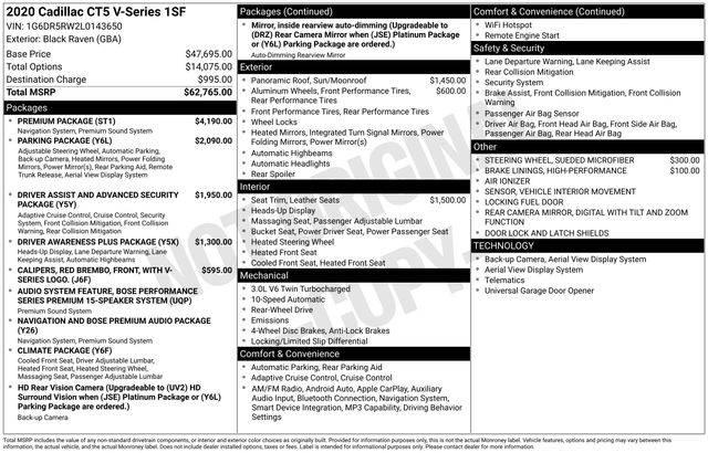 2020 Cadillac CT5 V-Series in Jacksonville FL For Sale - Image 1