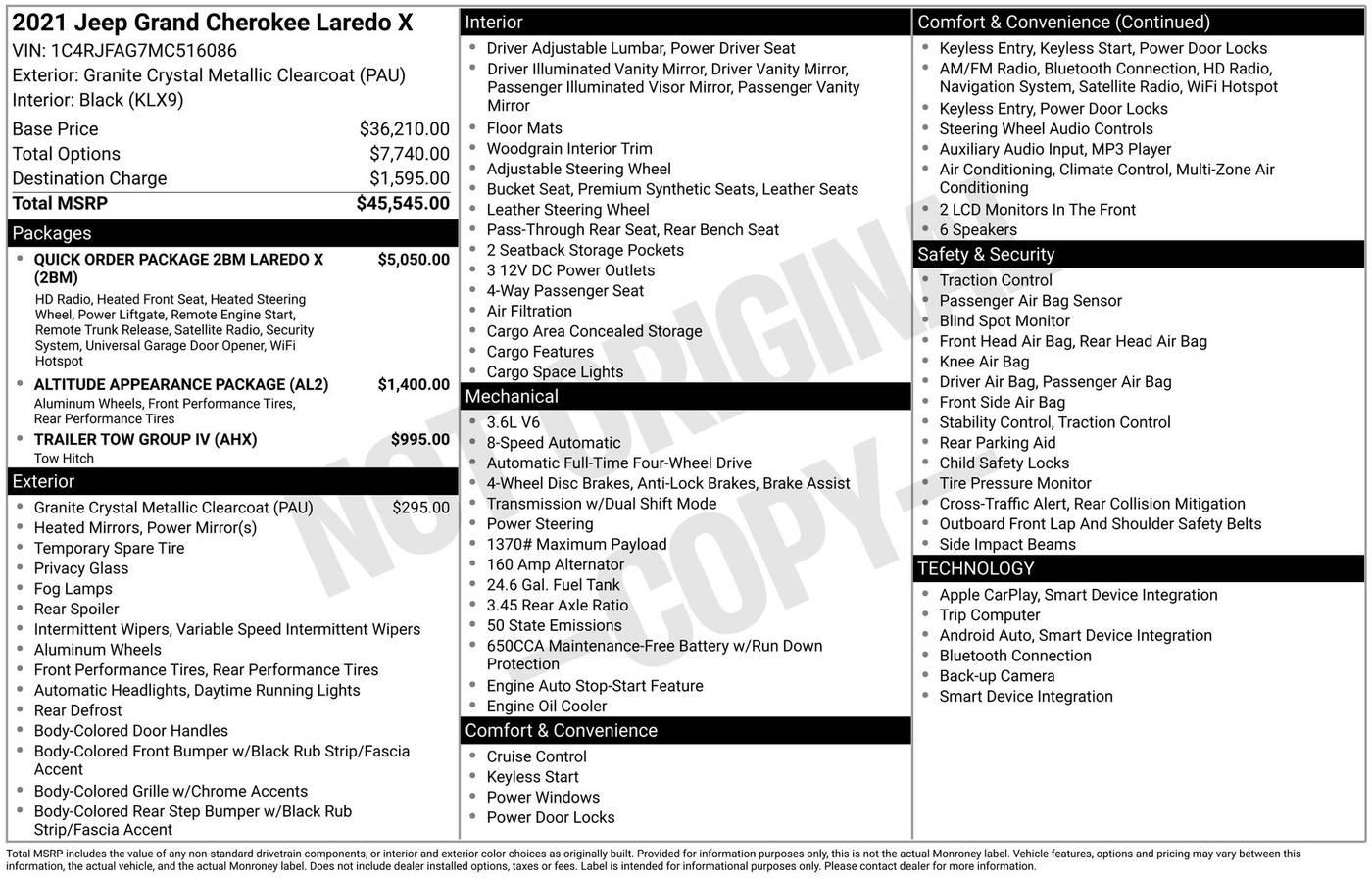 2021 Jeep Grand Cherokee WK Laredo X in Chesterton IN For Sale - Image 1