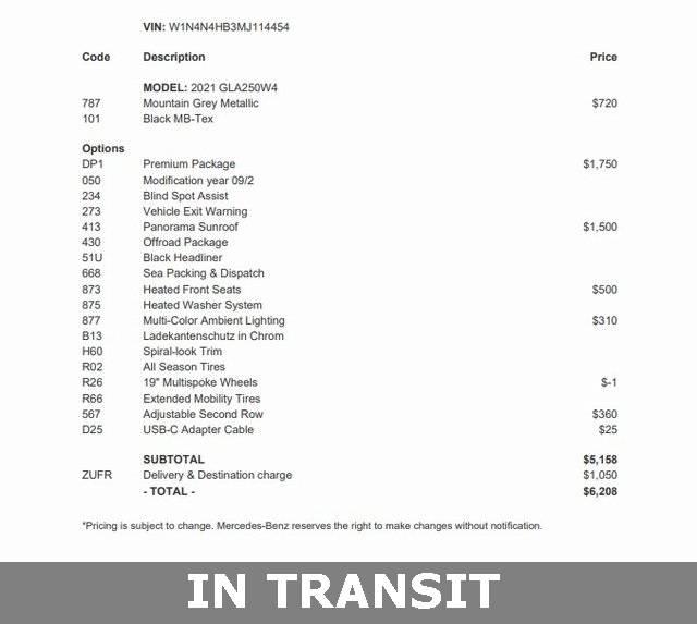 2021 Mercedes-Benz GLA GLA 250 in Silver Spring MD For Sale - Image 1