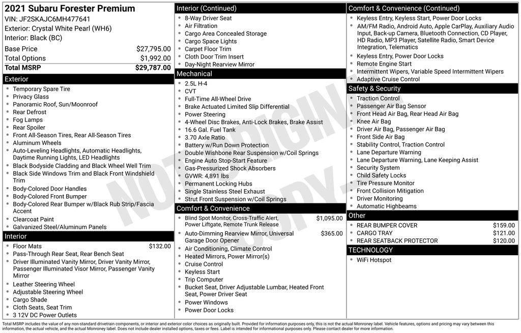 2021 Subaru Forester 2.5i Premium in La Crosse WI For Sale - Image 1