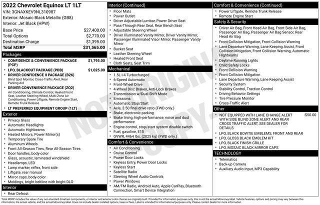 2022 Chevrolet Equinox LT in Jacksonville FL For Sale - Image 1