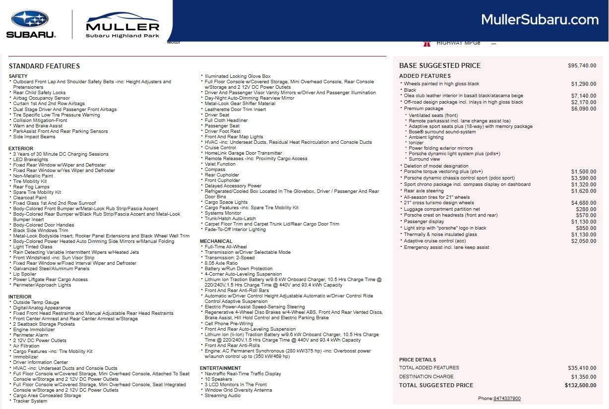 2022 Porsche Taycan 4 in Highland Park IL For Sale - Image 1
