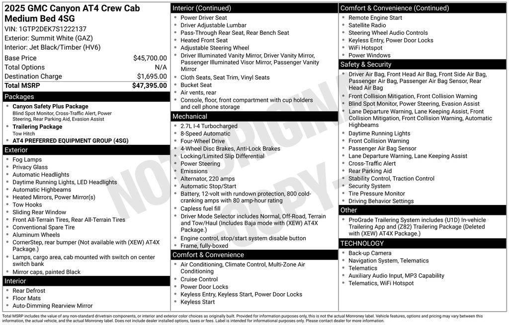 2025 GMC Canyon AT4 in Chambersburg PA For Sale - Image 1